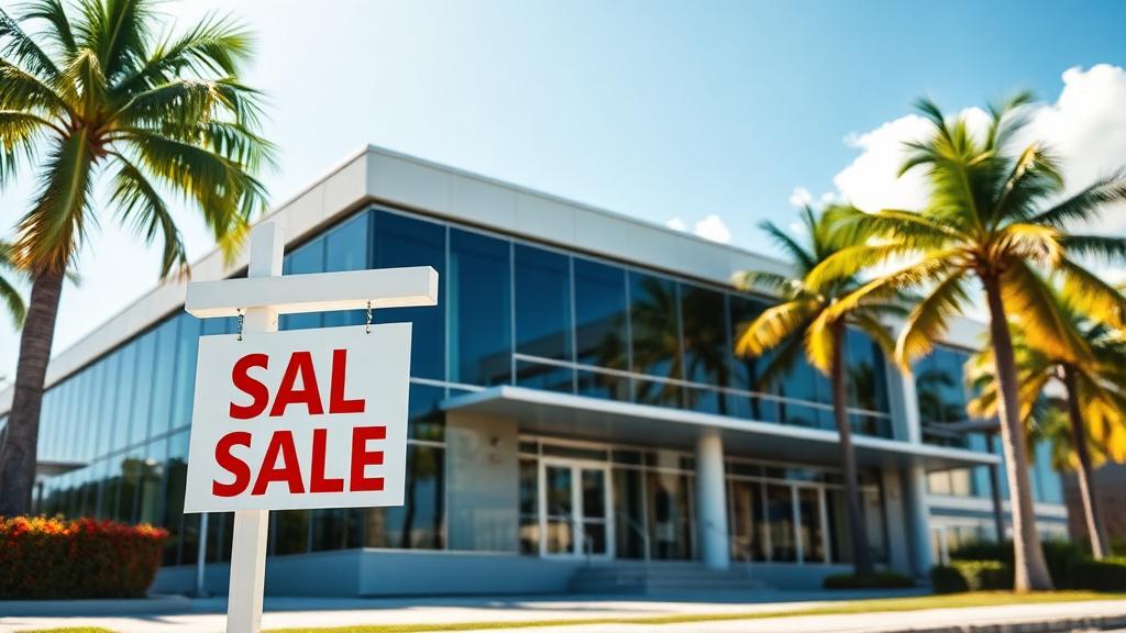 How to sell commercial property quickly in Doral — commercial building with for sale sign